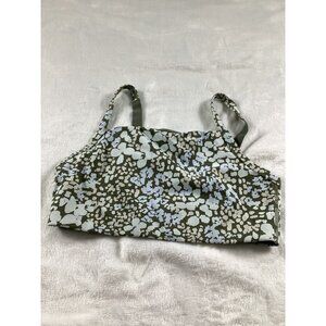 Offline By Aerie Womens Medium Impact Sports Bra M Green & White Sportwear Yoga